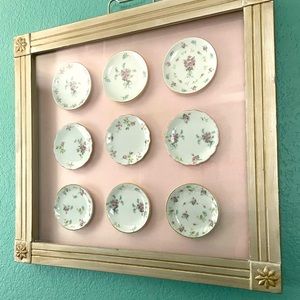Simply Shabby chic saucer shadow box